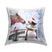 Stupell Industries Happy Snowman & Horse Farm Outdoor Printed Pillow by Pip Wilson Polyester/Polyfill blend | 18 H x 7 W x 18 D in | Wayfair