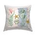 Stupell Industries Nautical Varied Sea Life Seahorse Animal Outdoor Printed Pillow by Stephanie Workman Marrott /Polyfill blend | Wayfair