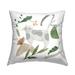 Stupell Industries Gray Cat Mixed Botanical Herb Leaves Outdoor Printed Pillow by Melissa Wang /Polyfill blend | 18 H x 18 W x 7 D in | Wayfair