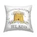 Stupell Industries Bee Kind Honey Hive Floral Design Outdoor Printed Pillow by Deb Strain | Wayfair pla-348_osq_18x18