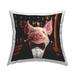 Stupell Industries Classy Pig at Cigar Bar Farm Animal Painting Outdoor Printed Pillow by Lucia Heffernan /Polyfill blend | Wayfair