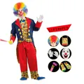 Erwachsene Männer Frauen Zirkus Clown Kostüm mit Maske Schuhe Perücke blasen Drachen Clown lustige