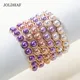 2024 neue Emaille Armbänder für Frauen bunte Perle Charme Gold Farbe Armreif Bohomian elastischen