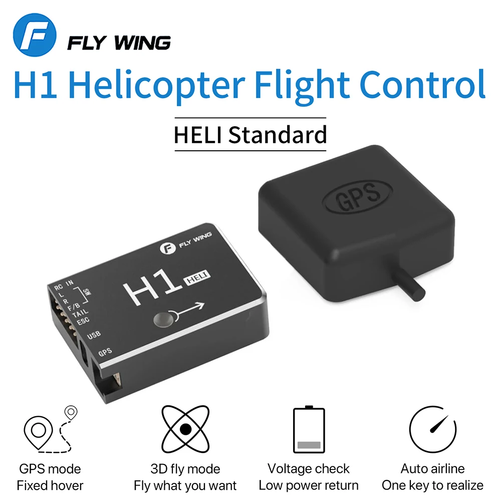 FLY Flügel H1 RC GPS Hubschrauber Flug 6CH Flybarless Gyro System für FW450L FW450 Mit Kurze/Lange Kabel Optional hubschrauber