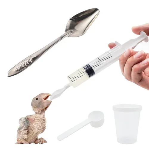 Futter löffel für Vogelfutter Baby-Papagei-Wassermedizin-Fütterung löffel Vogel-Flüssig nahrung