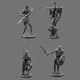Untote Skelett Soldat Schaufenster puppe mittelalter liche Ritter Legion Metall Modell Miniaturen