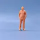 Figurine d'Auckland en résine pour homme d'âge moyen l'inventaire non colorée modèle debout peint