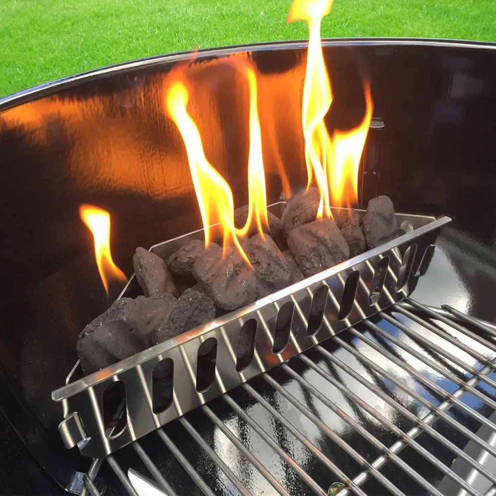 Grill-Backwerkzeug, Holzkohlekorb, Korb aus verzinktem Aluminium für Zuhause, Outdoor, Haltbarkeit, Korrosionsbeständigkeit, Hitzebeständigkeit Image