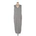 Old Navy Cocktail Dress - Midi V Neck Sleeveless: Gray Dresses - Women's Size X-Large Tall