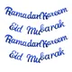 Guirlande de banderole en papier bleu Royal Eid Mubarak banderole pour la maison fournitures de