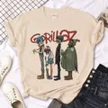 Gorillaz-T-shirt graphique pour femmes vêtements de créateurs drôles pour filles
