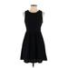 Bar III Casual Dress - Mini Crew Neck Sleeveless: Black Solid Dresses - Women's Size X-Small