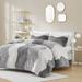 The Twillery Co.® Trahan Ombre Shaggy Faux Fur Comforter Set Polyester/Polyfill/Microfiber | Twin Comforter + 1 Standard Sham | Wayfair