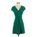 Banana Republic Issa London Collection Casual Dress - A-Line: Green Solid Dresses - Women's Size 0
