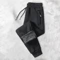 Pantalon de survêtement avec poches zippées renforcées pour homme pantalon de jogging chaud doublé