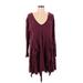 FP BEACH Casual Dress - DropWaist: Burgundy Dresses - Women's Size Large