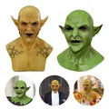 Masque Gothique Jaune et Vert Foncé pour Halloween Cosplay Maléfique Robe de Soirée Vêtement de