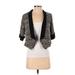 Forever 21 Blazer Jacket: Short Black Color Block Jackets & Outerwear - Women's Size Small