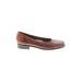 Trotters Flats: Slip On Chunky Heel Casual Brown Solid Shoes - Women's Size 8 - Round Toe