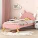 Zoomie Kids Wooden Cute Bed w/ Unicorn Shape Headboard, Size Platform Bed in Pink | Twin | Wayfair 7ABEB4C04BFD4C968CBA9742F95E2D6D