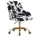 Mercer41 Modern Leopard Print Teal Velvet Swivel & Adjustable Task Chair w/ Black | Wayfair 792E1179D7894A4B9FC25912DF0715CF