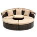 Red Barrel Studio® Outdoor Rattan Circular Leisure Belt Canopy Bali Canopy Sofa Bed in Black | Wayfair 9A819941C240443D9B30CDA33D6DCCFF