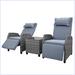 Winston Porter Modern Outdoor Rattan Two-Person Combination w/ Coffee Table in Gray | Wayfair 379ADD297FBA42BC9985F156D721A382