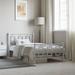 Ebern Designs Onufrei Metal Open-Frame Bed in White | 35.8 H x 41.3 W x 81.5 D in | Wayfair 60C9C44174C74A658A5AB9A30978DE5D