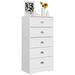 Winston Porter Rosalla 5 Drawer 23.6" W Chest Wood in White | 47.6 H x 23.6 W x 15.7 D in | Wayfair CB60B90B39074E21BD065B35E7F10B65