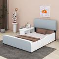 Latitude Run® Jakyan Full Size Upholstered Platform Bed w/ Storage Nightstand & Guardrail | Wayfair 40F7D97E4CB54E30B7086AC00D56E808