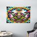 East Urban Home Trippy Tapestry Wall Hanging Psychedelic Frog Esoteric Lime Green Apricot Teal_sd1568, Polyester | 60" H x 80" W | Wayfair