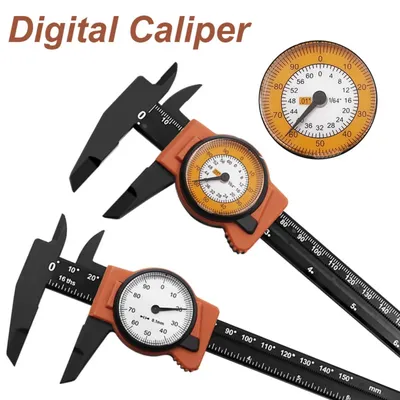 New 1PC Dial Caliper Gauge Measuring Tools Plastic Vernier Caliper With Watch High Precision Dial Indicator 0-150MM