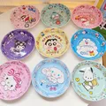 Sanrio Plates Hello Kittys Accessories Cute Anime Kawaii Dinner Plate Fruit Plate Diamine Plate