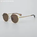 Japanese Brand Titanium Sunglasses Men Women Round Driving Outdoor Glasses Frame UV Protect Sun