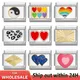 Creative Charm Bracelet Rainbow Love Golden Square Italian Charm Links Fit 9mm Bracelet Stainless