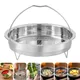 Stainless Steel Food Steamer Basket Pressure Cooker Steamer Basket with Handle Steaming Grid Drain