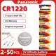 2PCS-50PCSPanasonic 3V CR1220 ECR1220 DLCR1220 Button Batteries Cell Coin Lithium Battery For Watch