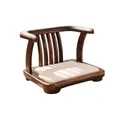 Japanese Style Solid Wood Floor Chair Armchair With Seat Cushion Tatami Zaisu Legless Chair Seating