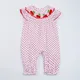 Girlymax Summer Infant Baby Toddler Girls Red Polka Dot Ruffled Romper Jumpsuit
