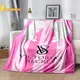 pink nation VS logo blanket cute pink warm portable flannel warm blanket sofa bed decoration camping