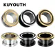 KUYOUTH Latest Stainless Steel Double Color Ear Screw Tunnels Expanders Body Piercing Jewelry