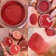 4 Color Sexy Red Canned Lip Mud Waterproof Moisturizing Long Lasting Mousse Matte Velvet Blush Tint