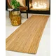 Floor Mat Rug Runner Jute Braided Style Reversible Area Rugs for Home Living Room Natural Jute