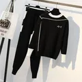 2024 Brand Spring Women Golf Wear Sweater 2 Pieces Sets Ladies Long Sleeves Pullovers Jackets+ Pants