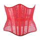 2023 Sexy Womens Mesh Underbust Corsets 11 inch Lace Up See Through Slimming Bustiers Waist Trainer