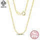 Rinntin 925 Sterling Silver Fashion Cable Link Chains Necklace for Women Thin Neck Chain Silver