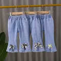 Kids Jeans Pants Spring Fall Clothes for Flared Pants Baby Girl Casual Trousers Girls Cowboy Pants