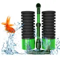 Aquarium Fish Breeding Filters Double Head Aquarium Oxygen Filtration Pump Absorbs Dirt Aquarium