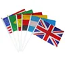 20 pz/lotto bandiere del piccolo mondo di tutti i paesi bandiere sventolanti a mano bandiere rosse