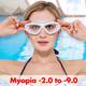 Myopia Swimming Glasses Prescription -2.0~-9.0 Waterproof Anti Fog Swim Eyewear Silicone Diopter Diving Goggles Adults Children